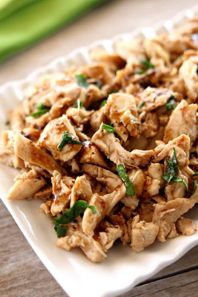 Slow Cooker 2-Ingredient Balsamic Chicken | AllFreeSlowCookerRecipes.com