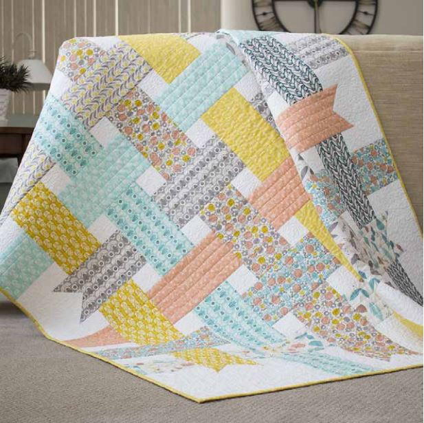 Nordic Ribbons Baby Quilt Pattern FaveQuiltscom Nordic ribbons baby quilt pattern
