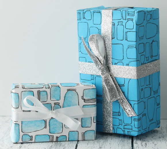 Mason Jar Printable Wrapping Paper