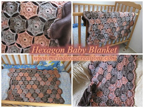 Colorful Hexagon Crochet Baby Blanket | AllFreeCrochet.com