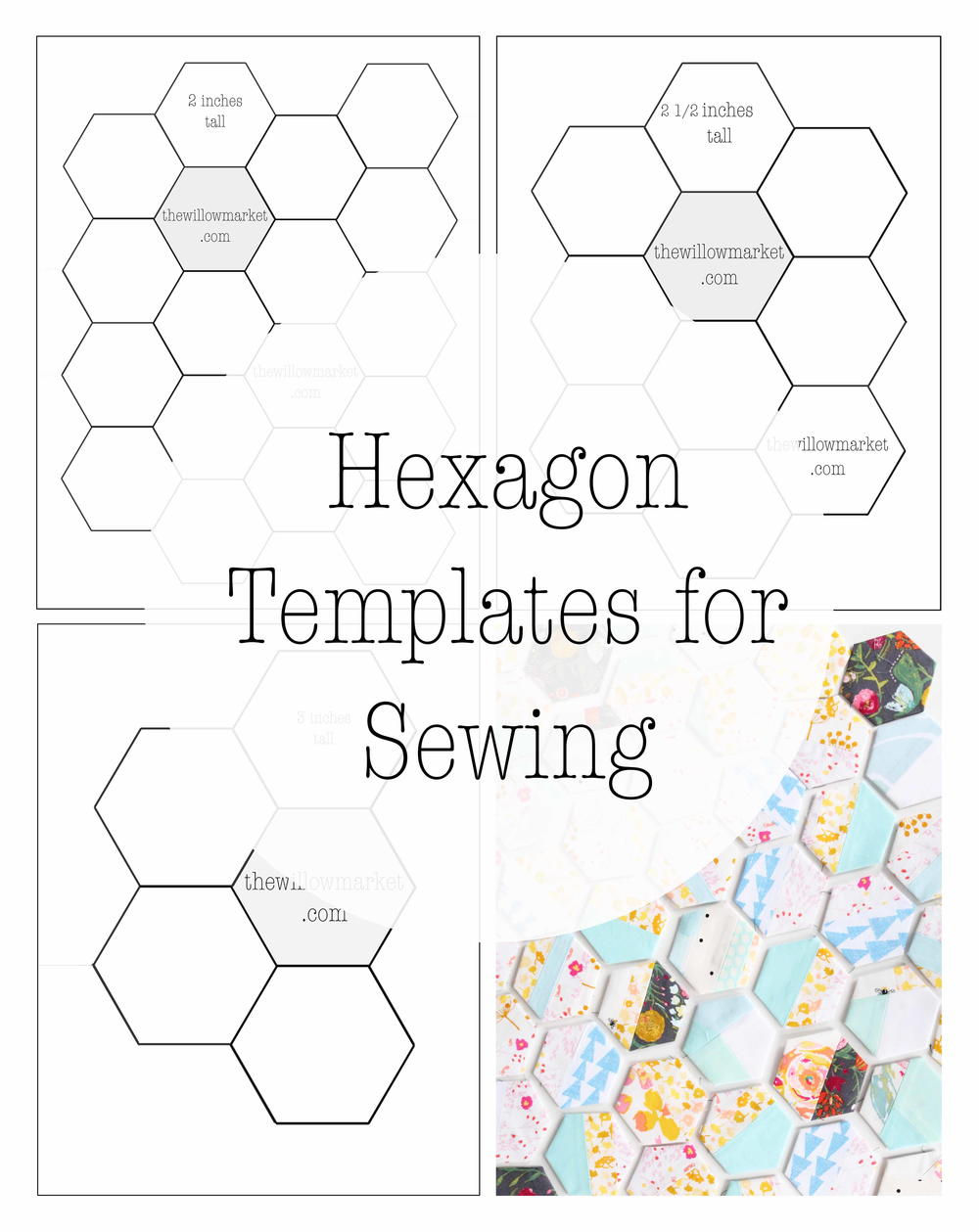 hexagon-templates-for-a-hexie-quilt-or-project-allfreesewing