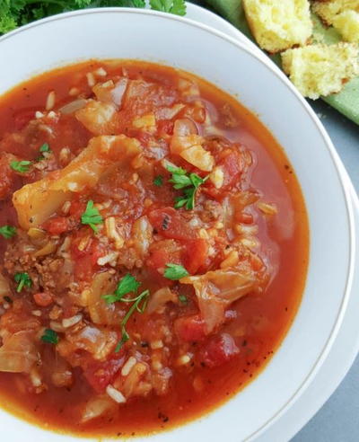 Slow Cooker Cabbage Roll Soup