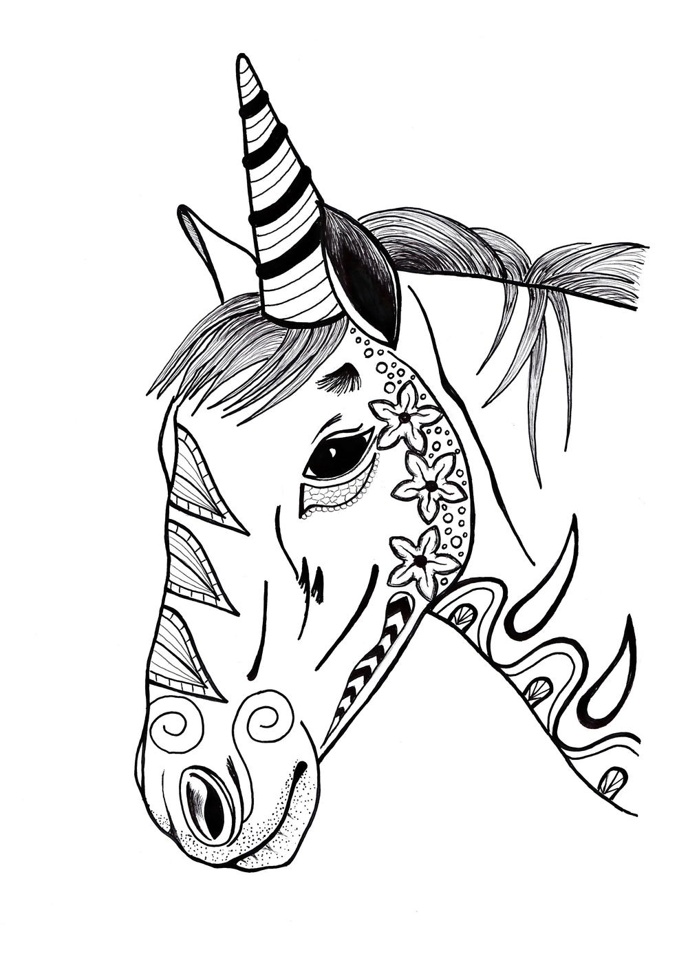 Free Printable Coloring Picture Of A Unicorn
