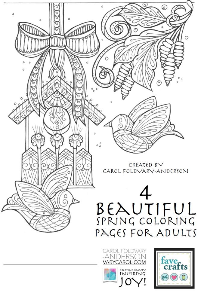 Spring Coloring Pages For Adults Spring Coloring Pages For Adults