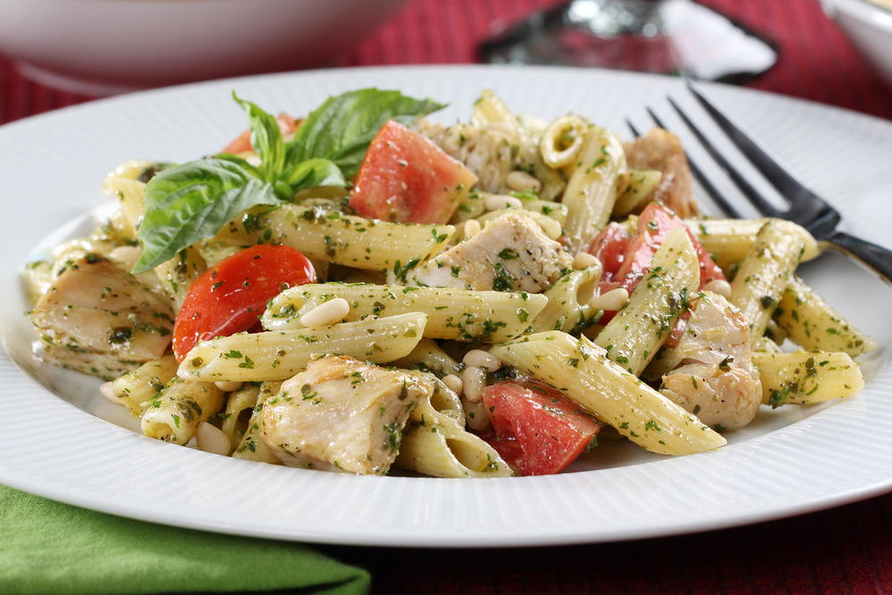 Chicken and Pesto Pasta Salad  MrFood.com