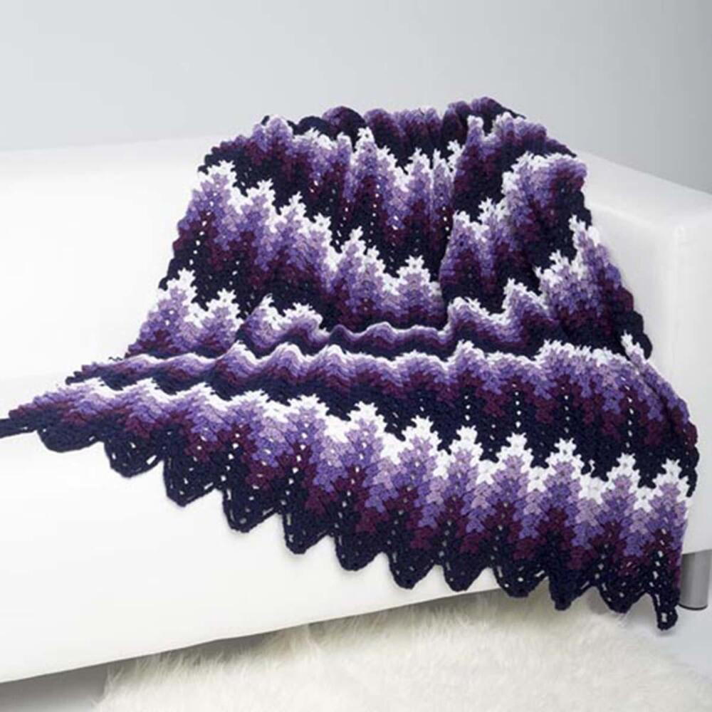 Perfectly Purple Ripple Throw