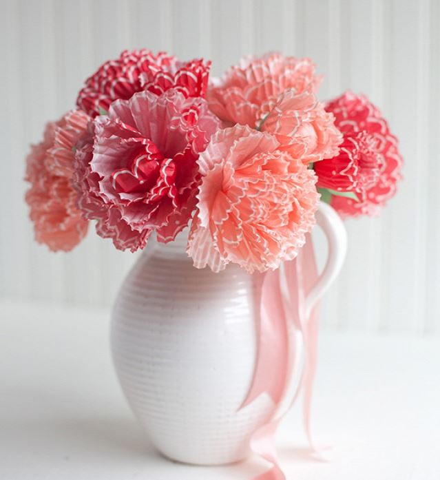 Pretty Paper Peonies from Cupcake Wrappers | AllFreePaperCrafts.com