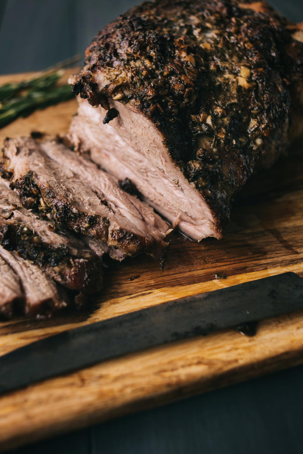 Oven Roasted Pork Butt With Rosemary Garlic And Black Pepper