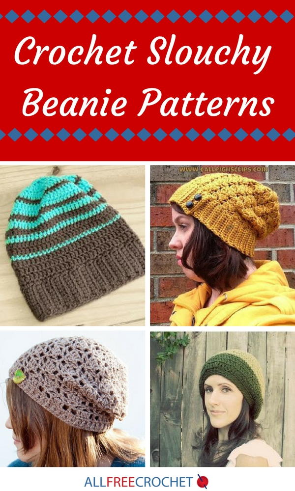 21 Crochet Slouchy Beanie Patterns AllFreeCrochet Com
