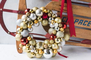 Dollar Store Ornament Wreath
