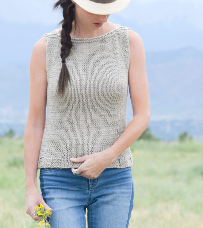 Easy Knit Tank Top Pattern | AllFreeKnitting.com