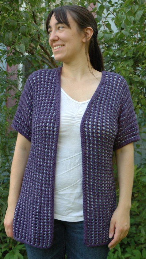Simple Summer Cardigan Sweater Pattern | AllFreeKnitting.com