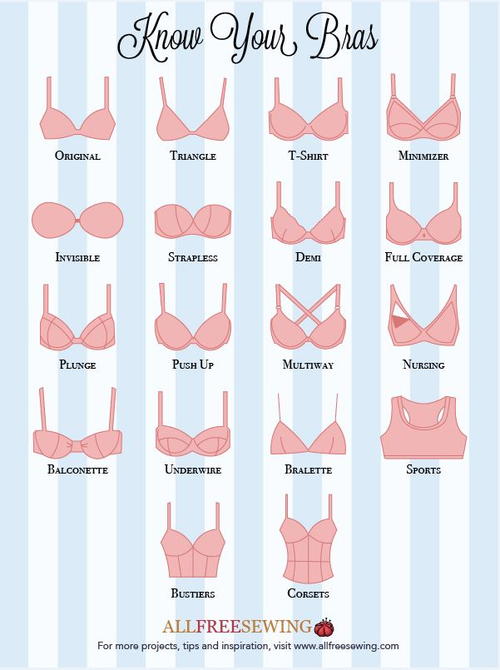 Know Your Bras Guide [Infographic] | AllFreeSewing.com