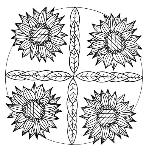 Mandala Inspired Sunflower Adult Coloring Page FaveCrafts.com Mandala Inspired Sunflower Adult Coloring Page FaveCrafts.com