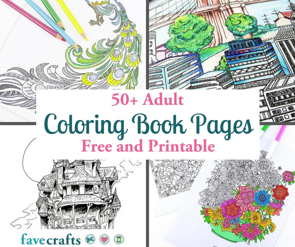 50 Adult Coloring Book Pages Free And Printable