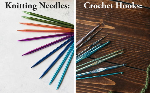 Image result for knitting vs crocheting