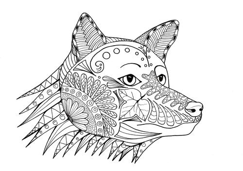 Fox a Hunting Adult Coloring Page FaveCrafts com Fox a Hunting Adult Coloring Page FaveCrafts com