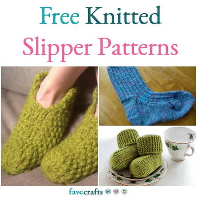 16 Free Knitted Slipper Patterns | FaveCrafts.com