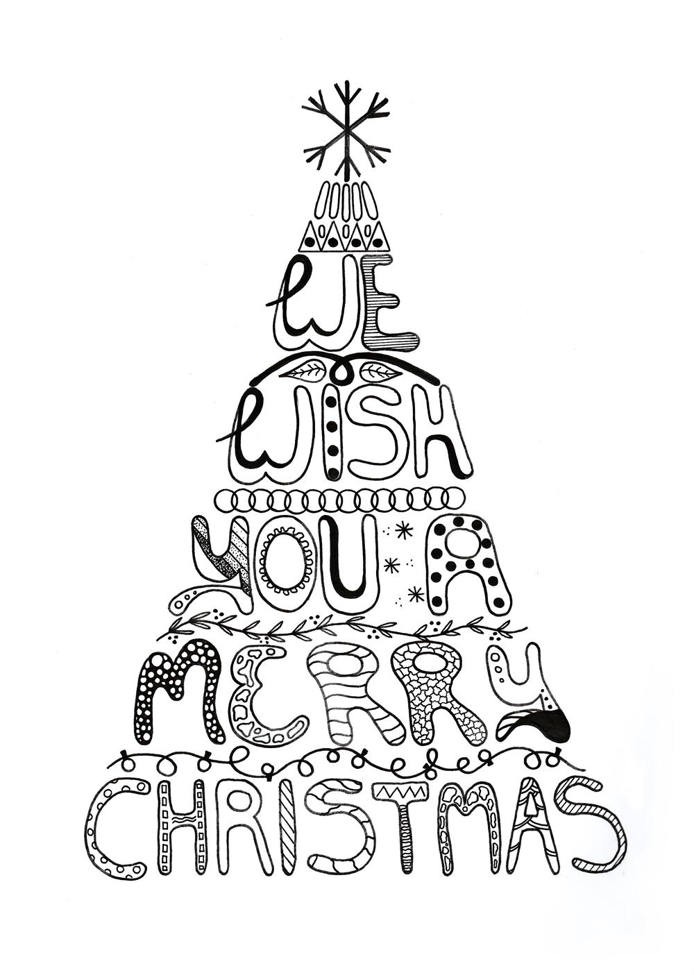 Merry Christmas Adult Coloring Page jpeg Extra 1000 ID v=