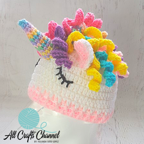 crochet unicorn how to hat Hat AllFreeCrochet.com   Unicorn