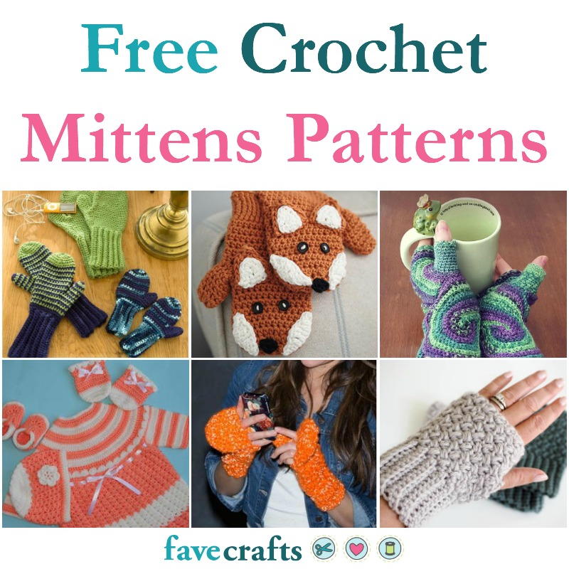 24 Free Crochet Mittens Patterns | FaveCrafts.com