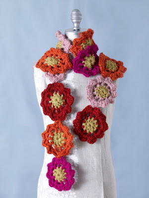 Flower Shaped Scarf | AllFreeCrochet.com