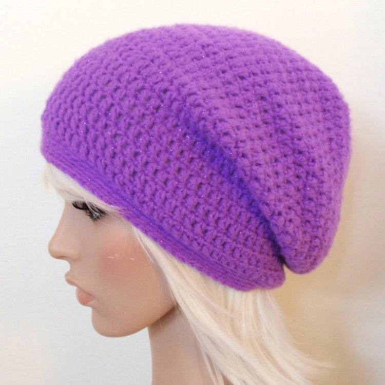 Easy Crochet Slouchy Beanie | AllFreeCrochet.com