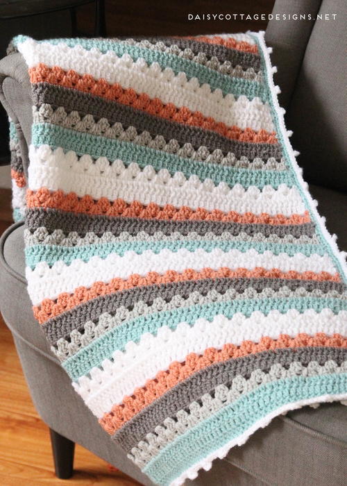 Quick And Simple Striped Baby Blanket Pattern AllFreeCrochet quick-and-simple-striped-baby-blanket-pattern-allfreecrochet