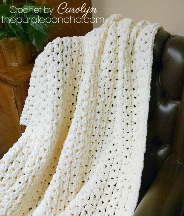 Pineapple peacock shawl free crochet pattern ⋆ crochet kingdom Simple Vintage Blanket | AllFreeCrochet.com