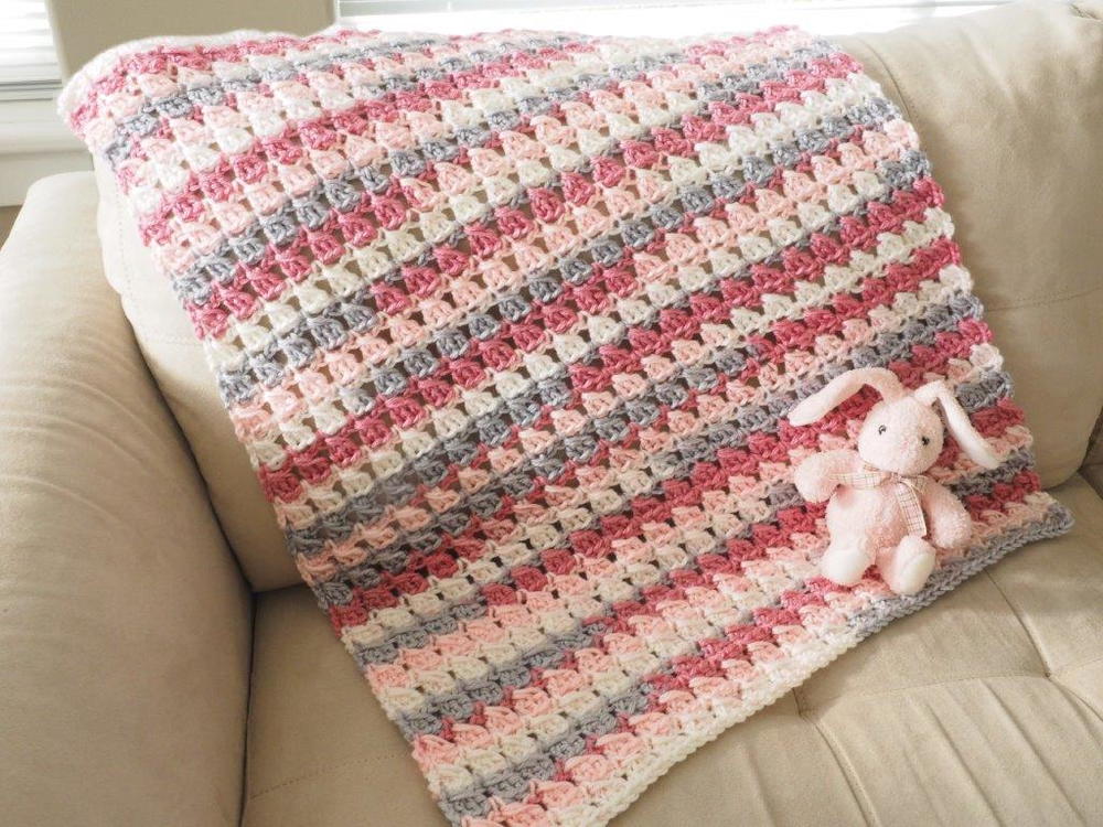 CrossOver Block Stitch Baby Blanket Crochet Pattern