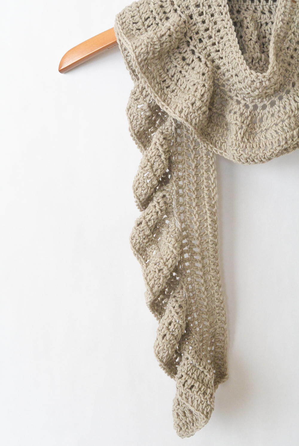 Crocheted Ruffle Scarf | AllFreeCrochet.com