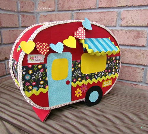 Happy Camper Valentine Card Box