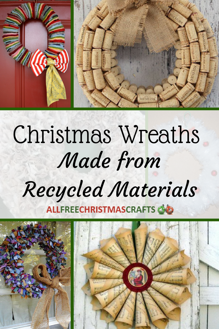 20 Christmas  Wreaths Made  from Recycled  Materials   20 Christmas  Wreaths Made  from Recycled  Materials