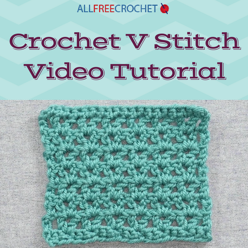 v stitch tutorial crochet Tutorial Video AllFreeCrochet.com Stitch Crochet V