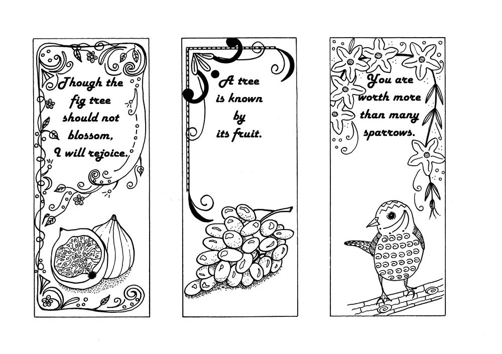 Religiously Inspired Bookmark Coloring Templates | FaveCrafts.com