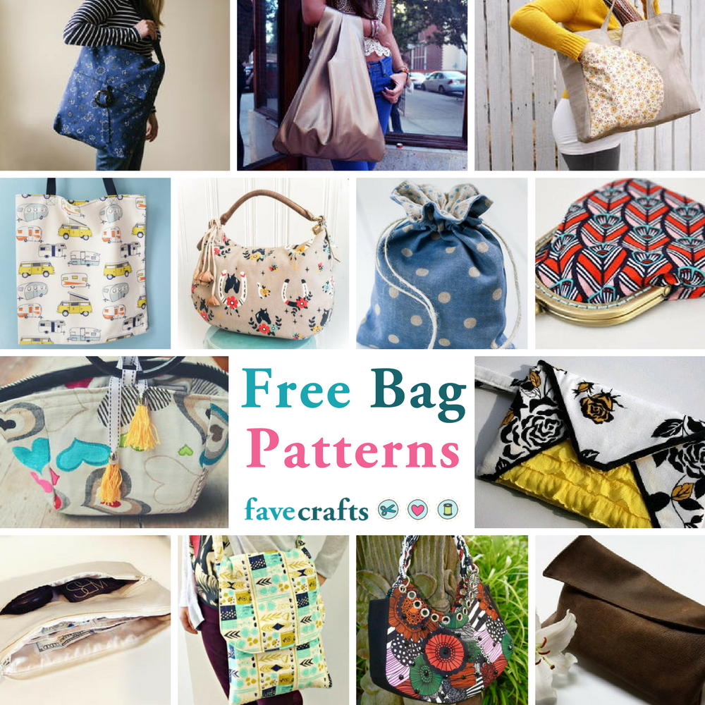 Free Bag Patterns: 40  Sewing Patterns for Purses Tote Bags and More