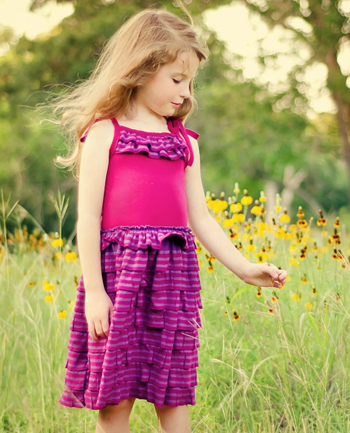 Girly Ruffled Dress | AllFreeSewing.com