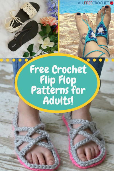 33 Free Crochet Flip Flop Patterns for Adults | AllFreeCrochet.com