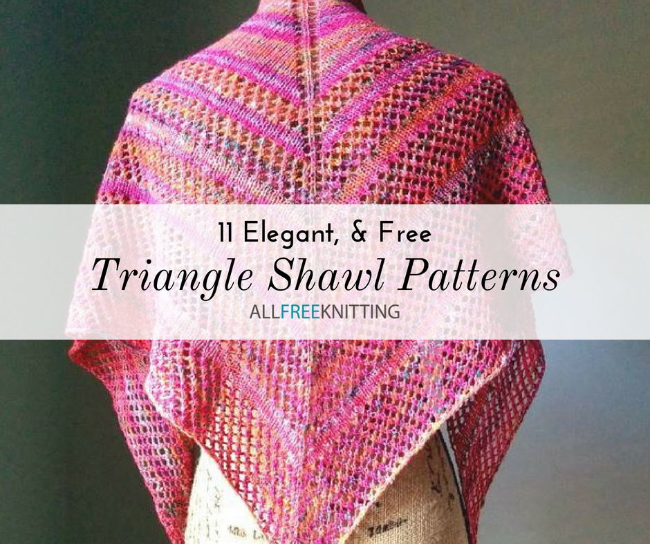 11 Triangle Shawl Knitting Patterns (Free)