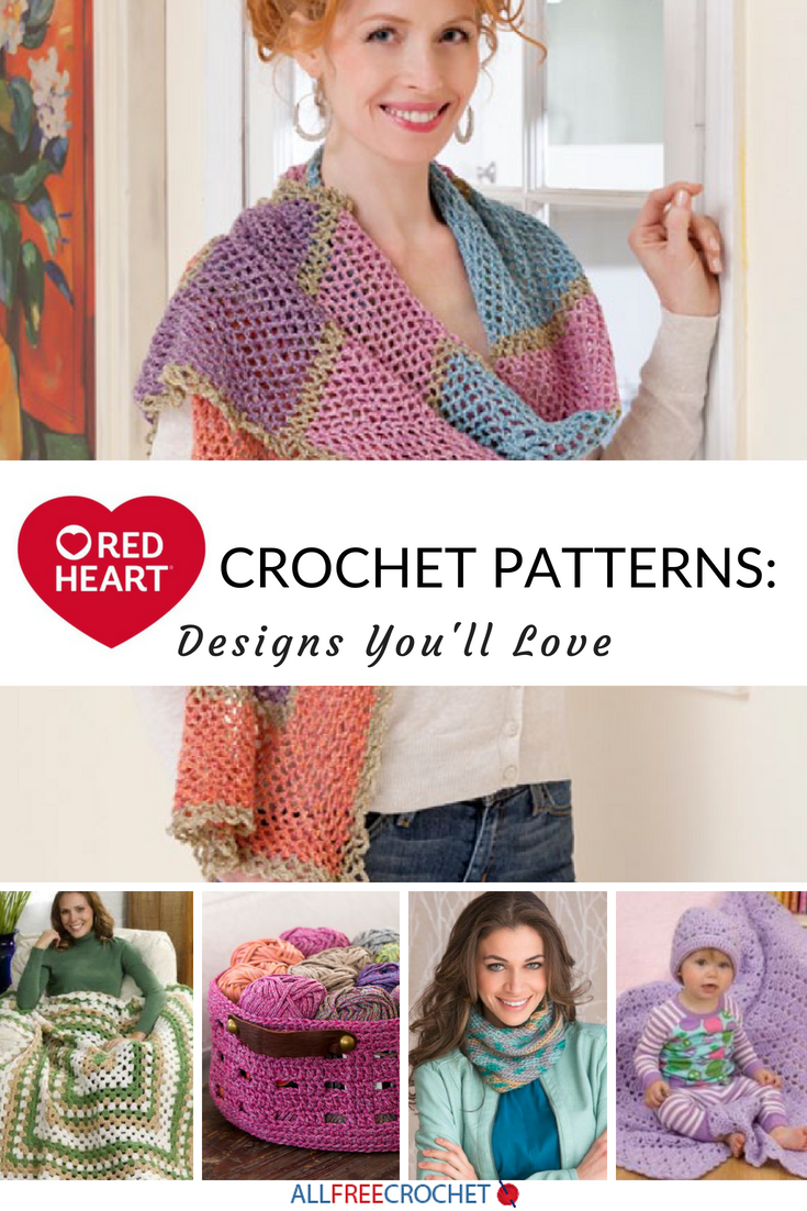 Red Heart Yarn Crochet Patterns: 19 Crochet Designs You'll Love ...