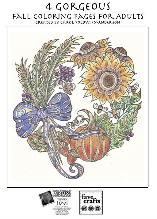 4 Gorgeous Fall Coloring Pages for Adults (PDF) | FaveCrafts.com 4 Gorgeous Fall Coloring Pages for Adults (PDF) | FaveCrafts.com
