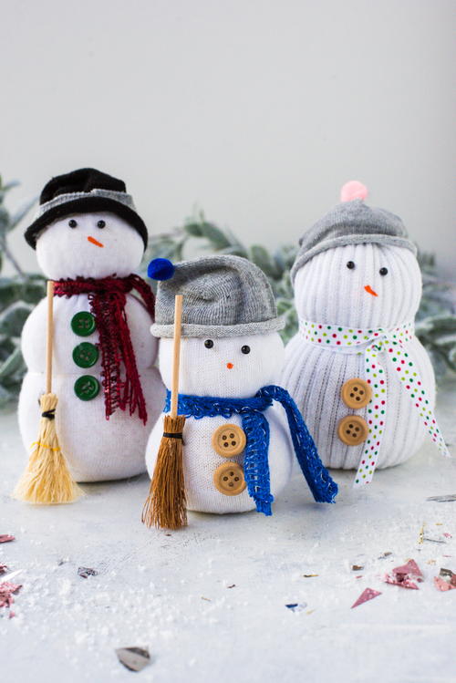 Easy Sock Snowman Tutorial AllFreeSewing Com