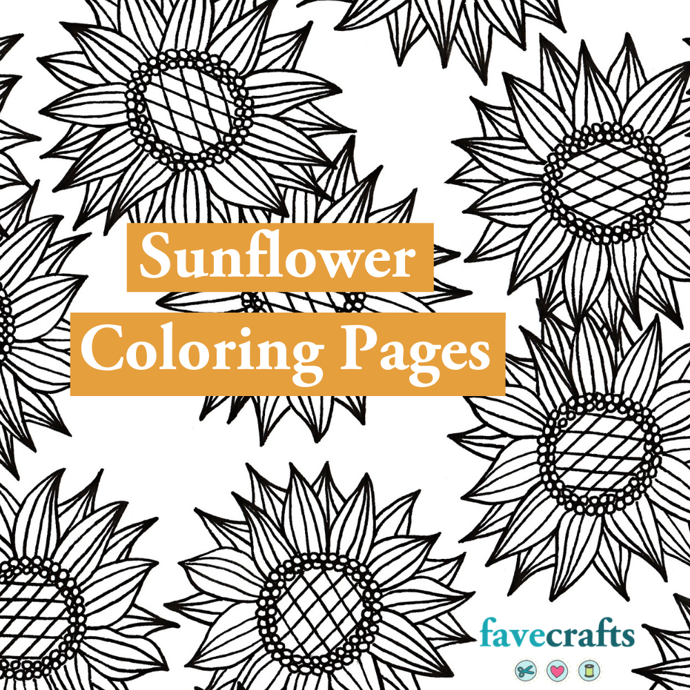 7 Sunflower Coloring Pages for Adults | FaveCrafts.com