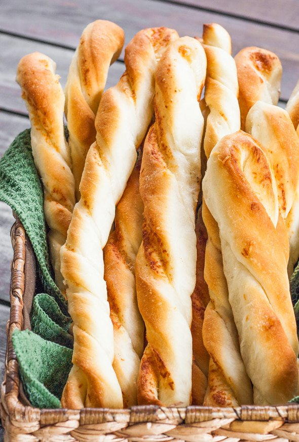 Twisted Parmesan Breadsticks